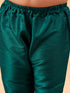 Boy's Green Woven Nehru Jacket With Green Kurta Pyjama Set